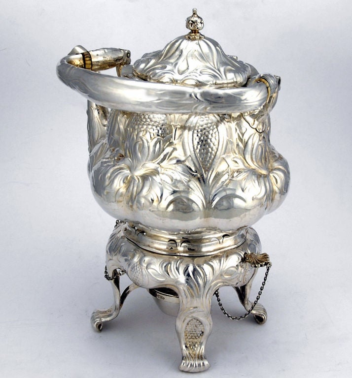19th Century Gorham Martele Tea / Coffee Set Tray Sterling Silver 1898