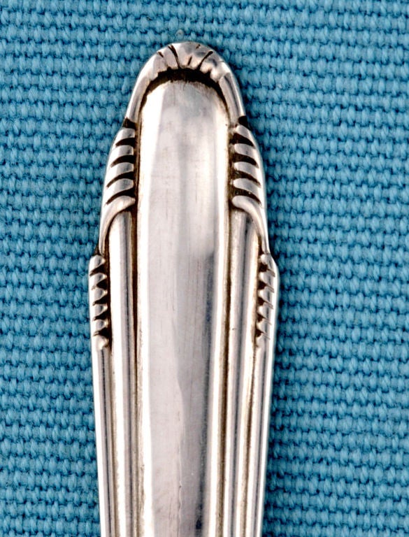 SAARINEN Dominick Haff Sterling Silver Art Deco Flatware Set 1930 SEE LARGER SET