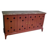 Vintage Michael Taylor Carved Credenza