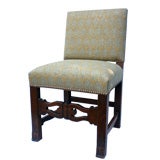 Antique Walnut Carved Fretwork Occasional Chair