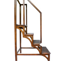 Vintage Mahogany Library Ladder