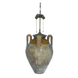 Painted Terracotta Wine Jug Table Lamp (Base Only)