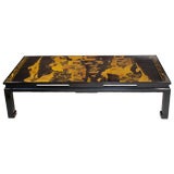 18th century Chinese lacquer panel mounted as a coffee table