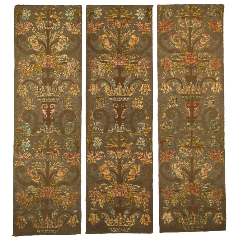 Three Embroidered Panels