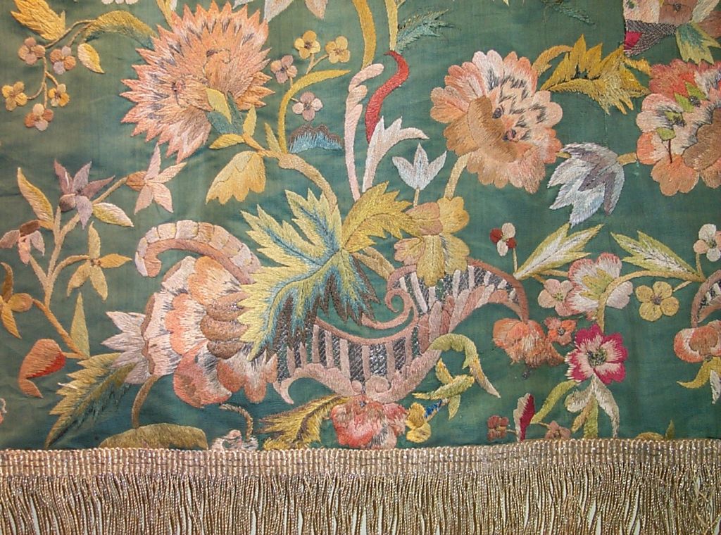 18th century Embroidered Panel