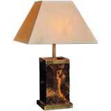 Romeo Rega Brass and Faux Tortoise Table Lamp
