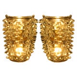 Pair of Vintage Barovier Glass Wall Sconces