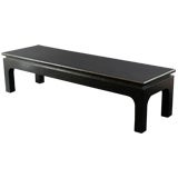 Lacquered Grasscloth Bench/Coffee Table 