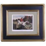 Set of Four Horse Hunt Images:  Full Cry, Captain Percy Williams