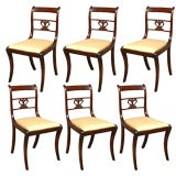 Set of six American mahogany  side chairs