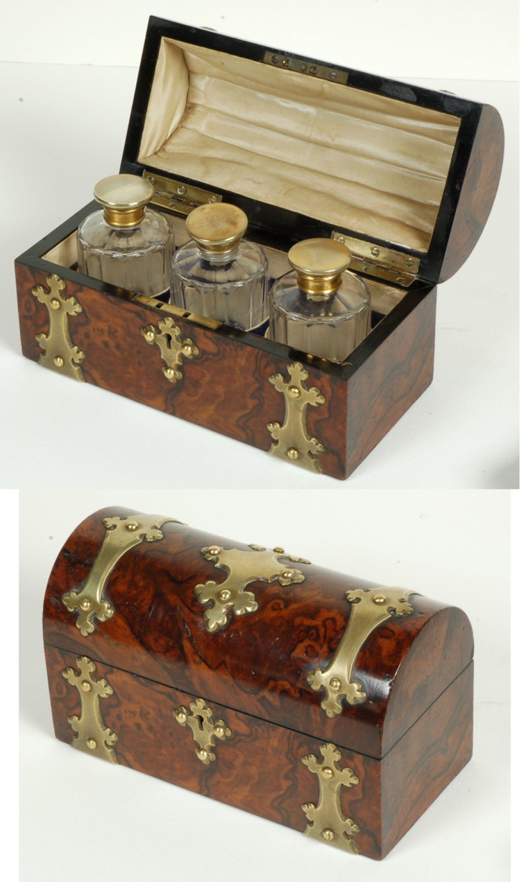 English coffer top rosewood cask