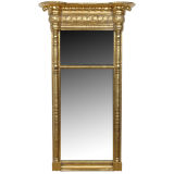 American Sheraton gilt gesso tabernacle pier mirror