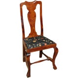 Antique Bermuda  Queen Anne slip seat side chair