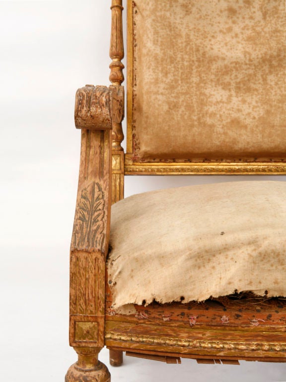 Wood Louis XVI Arm chair For Sale