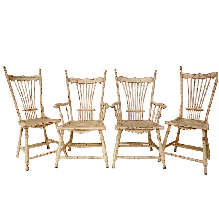 Painted Wood Dining Chairs For Sale