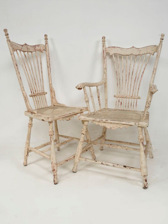 Painted Wood Dining Chairs For Sale 3