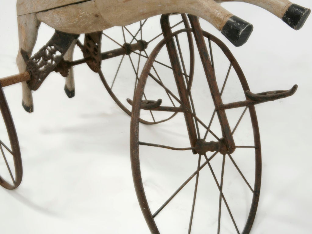 antique wooden horse tricycle