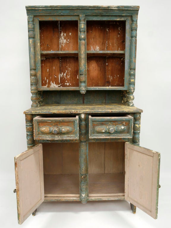 French Painted Country Hutch For Sale