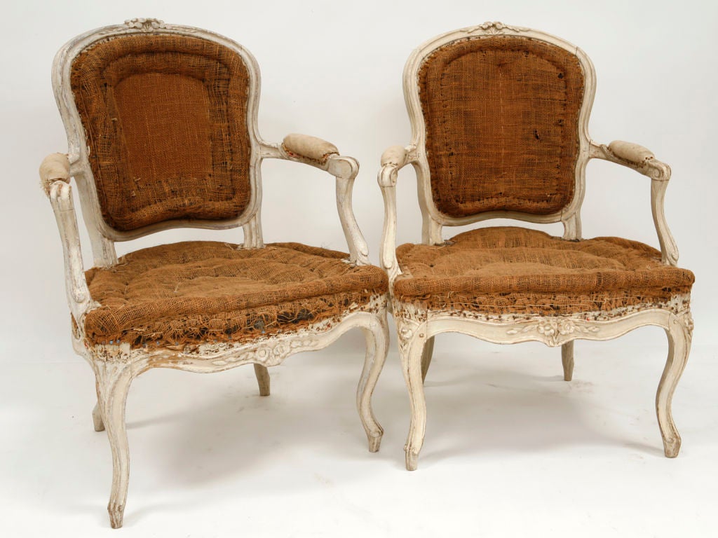 Pair Louis XV Arm Chairs