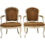 Pair Louis XV Arm Chairs