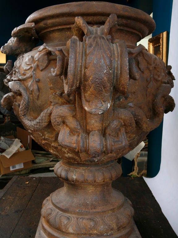 French Antique Iron Vase For Sale 3