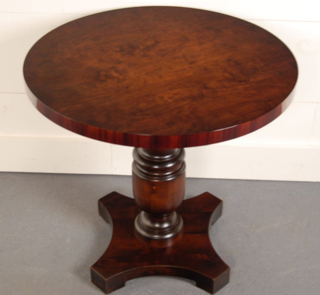 Mid-20th Century Swedish Art Deco Round Pedestal End or Side Table