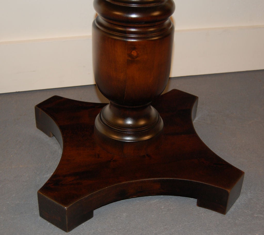 Swedish Art Deco Round Pedestal End or Side Table 1