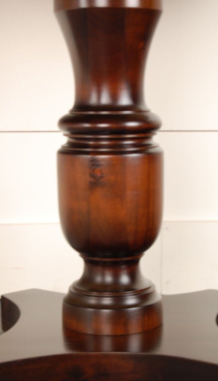 Rosewood Swedish Art Deco Round Pedestal End or Side Table