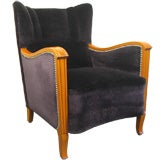 UPHOLSTERY SALE!  Swedish Art Deco Moderne Mohair Club Chair