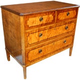 Swedish Art Deco Flame Birch Chest or Commode