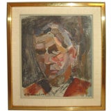 Vintage Swedish Male Portrait by Levi Eismark c. 1963
