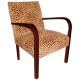UPHOLSTERY SALE!  Swedish Art Deco Moderne Armchair in Cheetah