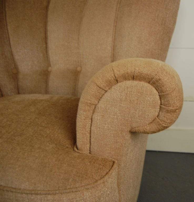 *SALE*  Swedish Art Moderne Tufted Club Arm Chair 2