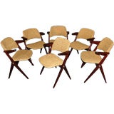 Six chaises de salle à manger suédoises de style mi-siècle moderne par Bengt Ruda