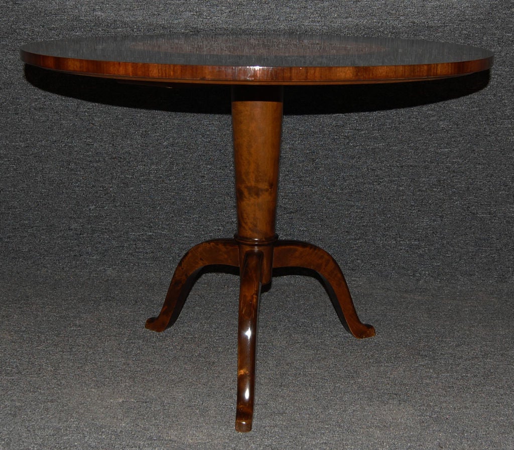 Swedish Art Deco End Table of Rosewood, Carpathian Elm and Birch 2