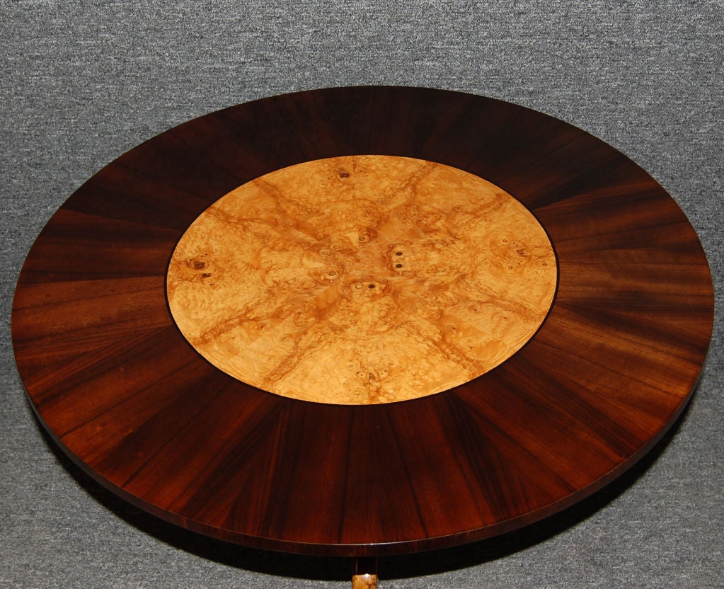 Swedish Art Deco End Table of Rosewood, Carpathian Elm and Birch 3