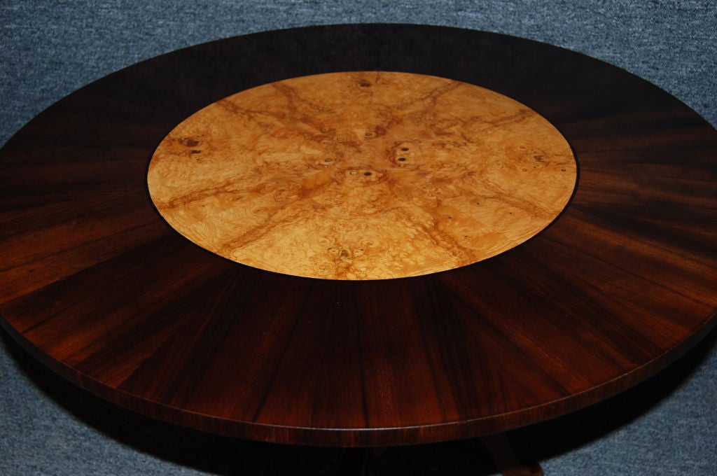 Swedish Art Deco End Table of Rosewood, Carpathian Elm and Birch 6