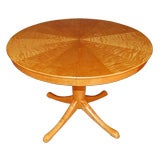 Swedish Art Moderne Flame Birch Extension Game or Dining Table