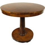 Swedish Art Deco Round Pedestal End or Side Table