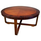 Swedish Art Deco Moderne Round Coffee Table