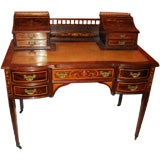 Regency Style Rosewood Inlaid Carlton House Desk