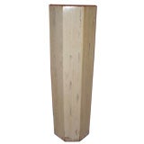 Faux Travatine Marble Octagonal Form Pedestal