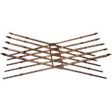 Coffee Table, Gilt Iron Form Wrap Arrow Motif