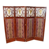 Adams Style Four Fold Screen Urn & Arrow Motif