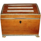 Inlaid Rent Box with Paw Feet and Lock