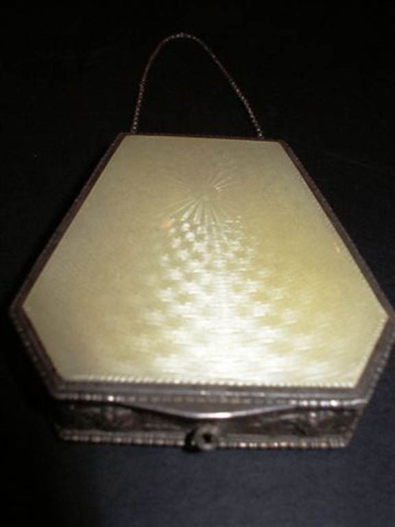 White French Enamel Powder Box