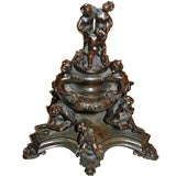 Bronze Inkwell w/ Allegorical Cherubs