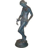 Zinc Sculpture of a Female Nude