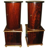 Pair of Empire Mahogany & Parcel Gilt Cabinets
