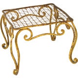Bronze Low Stand, Scroll Feet, Reticulated Gilded Moreaux